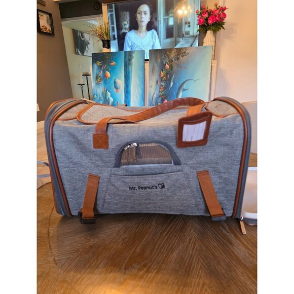 Mr. Peanut's Airline Approved Soft Sided Pet Carrier Small Dog Puppy Cat Kitten - Picture 13 of 16